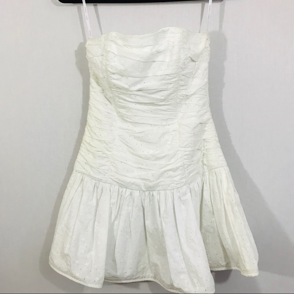 Betsey Johnson Strapless Eyelet Dress Size 6